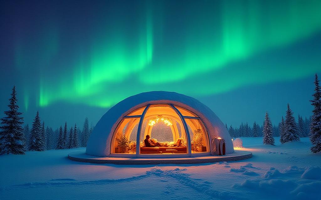 Luxury Arctic accommodation with aurora viewing opportunities